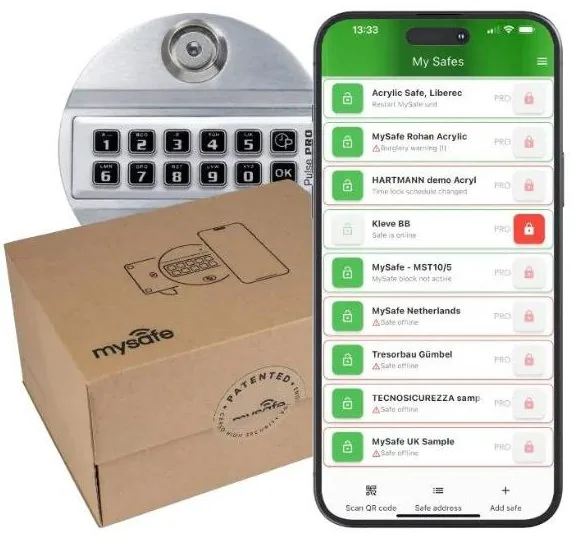 MySafe: kluisslot met klavier en de app